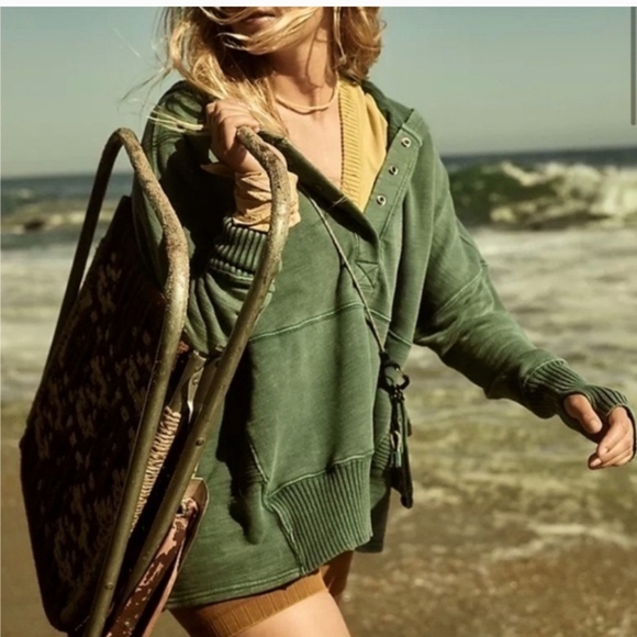 FP Movement by Free People Tops - Free People Movement Honey Dove Army Pullover Hoodie Size Large